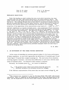 XIV. NOISE  IN  ELECTRON  DEVICES*