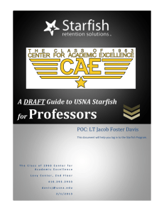 Professors  A DRAFT Guide to USNA Starfish for