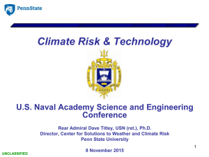 Climate Risk &amp; Technology  U.S. Naval Academy Science and Engineering Conference