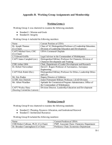 Appendix B.  Working Group Assignments and Membership