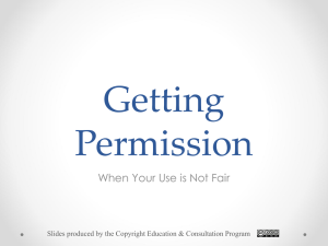 Getting Permission When Your Use is Not Fair