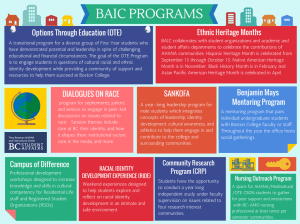 BAIC PROGRAMS Ethnic Heritage Months Options Through Education (OTE)