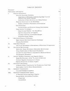 TABLE  OF  CONTENTS v Personnel viii