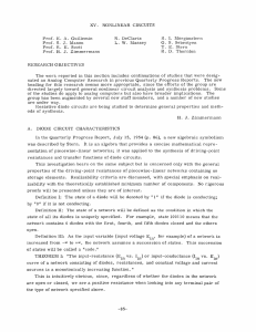 XV. NONLINEAR  CIRCUITS Prof.  E.  A.  Guillemin