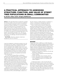 A PRACTICAL APPROACH TO ASSESSING STRUCTURE, FUNCTION, AND VALUE OF STREET