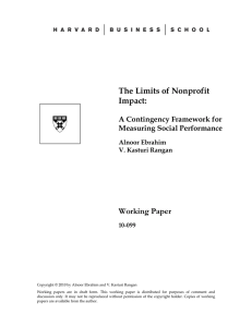 The Limits of Nonprofit Impact: Working Paper