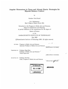 Angular  Momentum  in  Turns and  Abrupt... Bipedal  Balance  Control