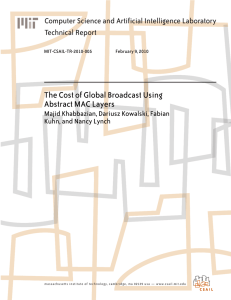 The Cost of Global Broadcast Using Abstract MAC Layers Technical Report