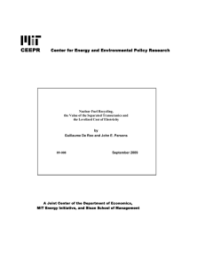 Nuclear Fuel Recycling, the Value of the Separated Transuranics and by