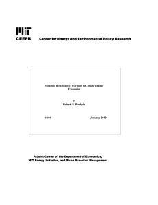 Modeling the Impact of Warming in Climate Change Economics by Robert S. Pindyck