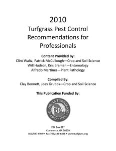 2010   Turfgrass Pest Control   Recommendations for   Professionals 