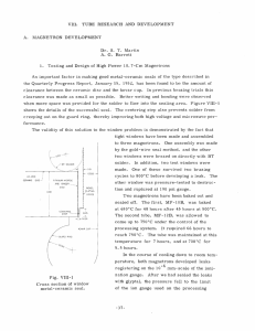 VIII. TUBE  RESEARCH  AND  DEVELOPMENT A. MAGNETRON  DEVELOPMENT