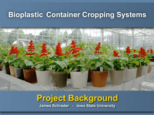 Project Background Bioplastic Container Cropping Systems