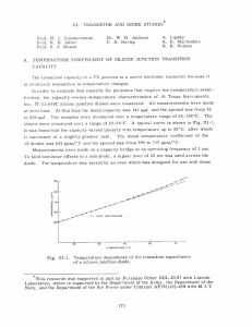 TRANSISTOR  AND  DIODE  STUDIES XI. A.  Lipsky