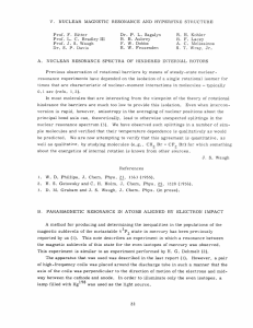 V. NUCLEAR  MAGNETIC  RESONANCE  AND  HYPERFINE ... Prof.  F.  Bitter Dr.  P.