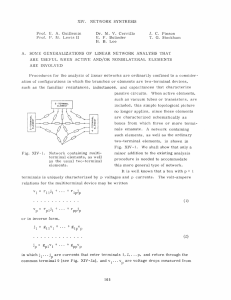 XIV. NETWORK  SYNTHESIS Prof.  E.  A.  Guillemin