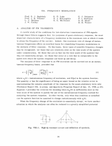 VIII. FREQUENCY  MODULATION Prof.  E.  J.  Baghdady