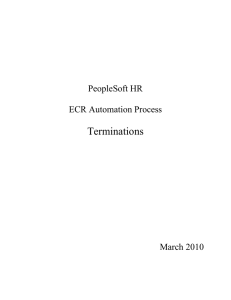 Terminations PeopleSoft HR ECR Automation Process