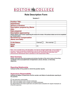 Role Description Form