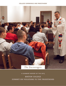 The Encouragers boston college summit on vocations to the priesthood