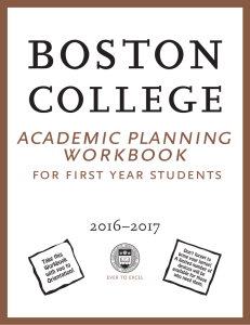 boston college  academic planning