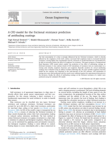 A CFD model for the frictional resistance prediction of antifouling coatings ,