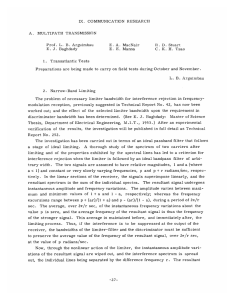 IX.  COMMUNICATION  RESEARCH A. MULTIPATH  TRANSMISSION