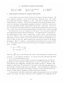 II. MICROWAVE  GASEOUS  DISCHARGES