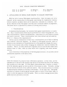 XVII. ANALOG  COMPUTER  RESEARCH M.  S.  Macrakis Guillemin