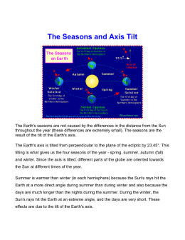 Science Court – Seasons DVD Worksheet Objective