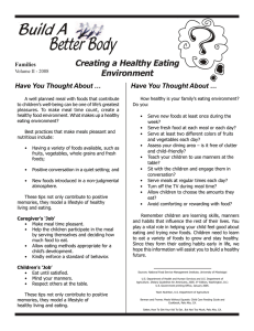 Better Body Build A Creating a Healthy Eating Environment