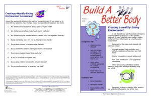 Better Body Build A Creating a Healthy Eating Environment Assessment