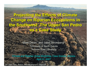Projecting the Effects of Climate Change on Riparian Ecosystems in
