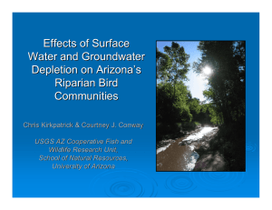 Effects of Surface Water and Groundwater Depletion on Arizona ’