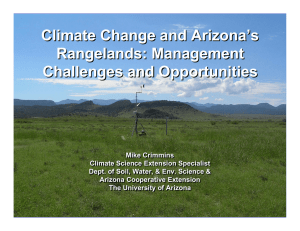 Climate Change and Arizona’s Rangelands: Management Challenges and Opportunities