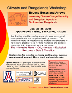 Climate and Rangelands Workshop: Beyond Boxes and Arrows – Assessing Climate Change/Variability