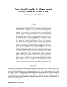 Evaluation of Fungicides for Management of Abstract