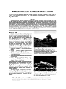 Management of Natural Resources in Riparian Corridors