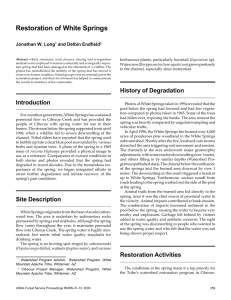 Restoration of White Springs Jonathan W. Long and Delbin Endfield Equisetum