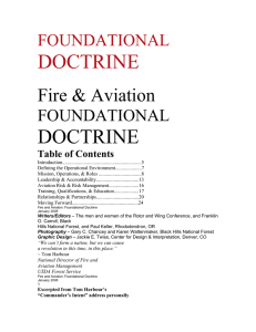 DOCTRINE Fire &amp; Aviation FOUNDATIONAL January 2006