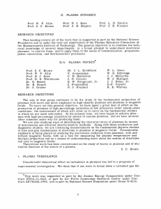 II. PLASMA  DYNAMICS