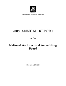 2008  ANNUAL  REPORT  National Architectural Accrediting Board