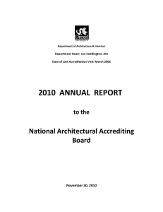 2010  ANNUAL  REPORT    National Architectural Accrediting  Board