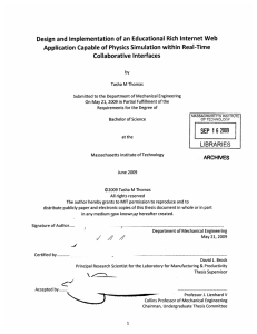 Design and  Implementation  of an  Educational  Rich... Application Capable  of Physics Simulation within Real-Time