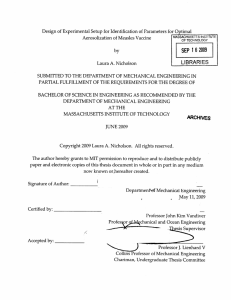 Design  of Experimental  Setup  for Identification ... Aerosolization  of Measles Vaccine