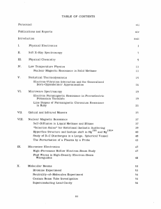 TABLE  OF  CONTENTS Personnel vii Publications  and  Reports