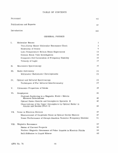 TABLE  OF  CONTENTS Personnel vii Publications  and  Reports