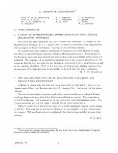 II. MICROWAVE  SPECTROSCOPY J.  G.  Ingersoll