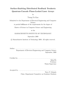 Surface-Emitting Distributed Feedback Terahertz Quantum-Cascade Phase-Locked Laser Arrays Tsung-Yu Kao