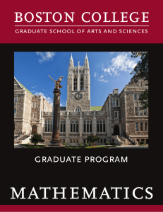 mathematics boston college graduate program graduate school of arts and sciences